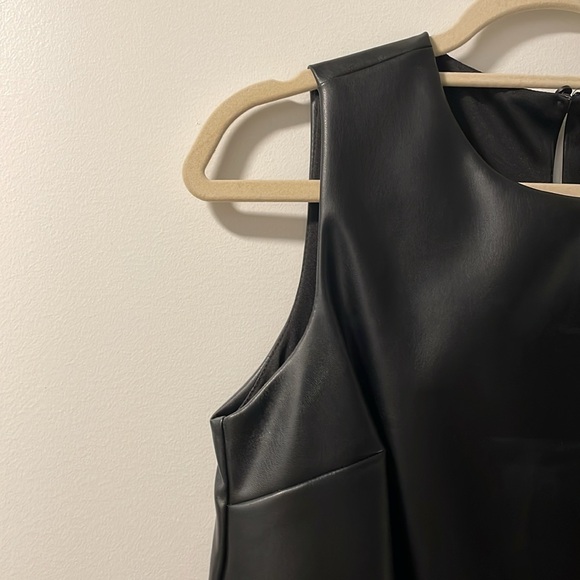 LIKE NEW Forcynthia Faux Leather Dress (S) - Picture 4 of 6